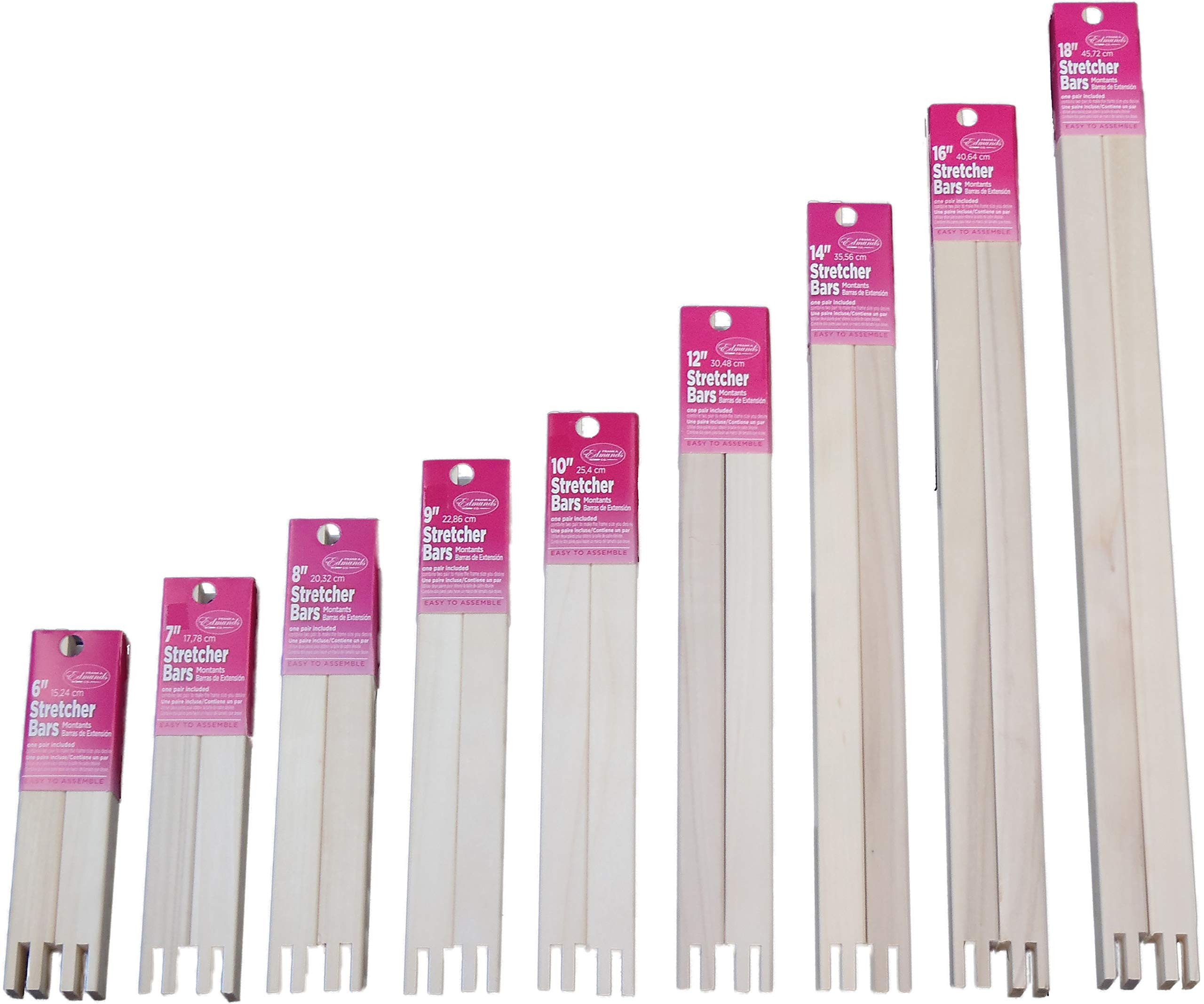Frank A. Edmunds 9 Pair Stretcher Bar Set,,Assorted Sizes | Amazon (US)