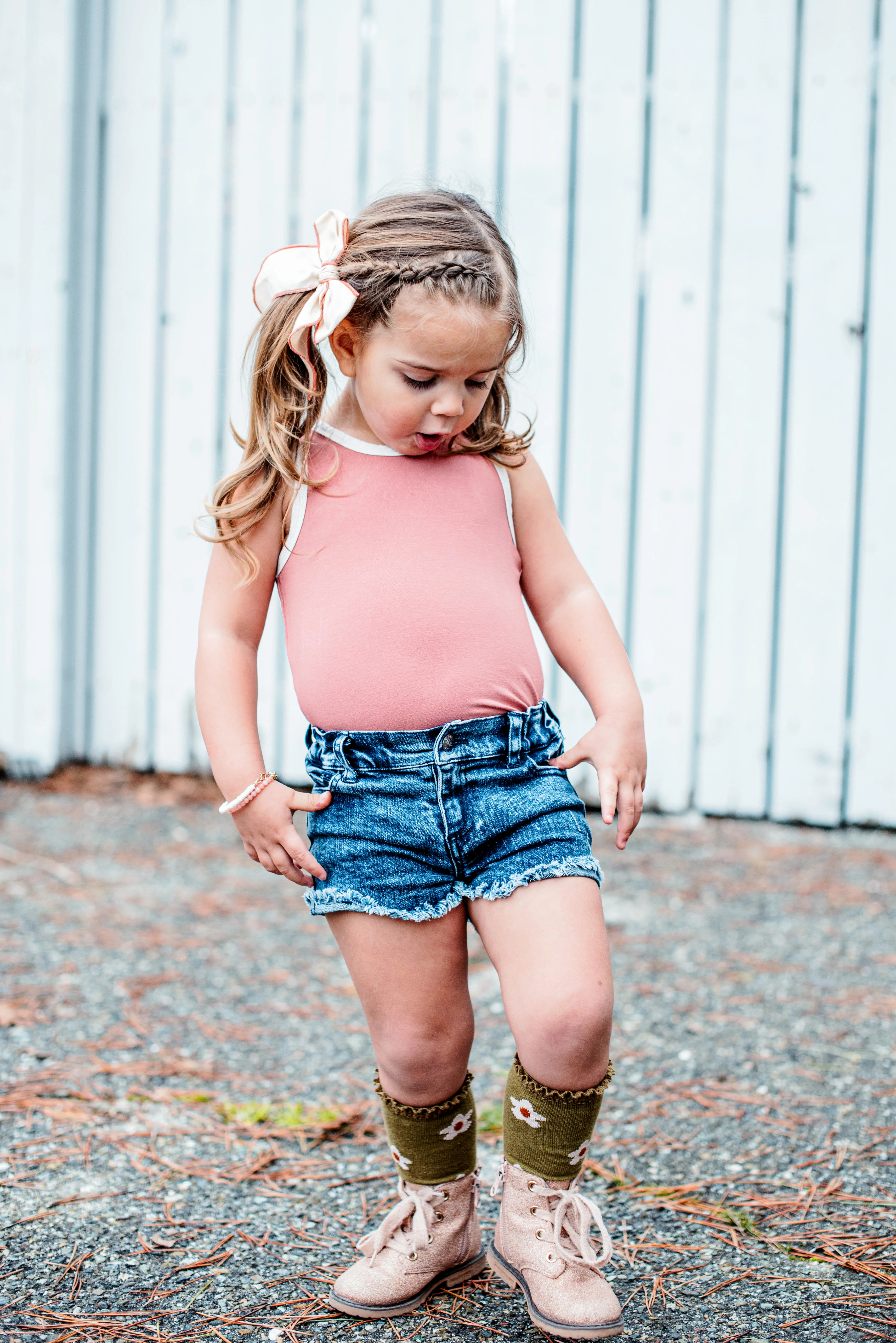 Blue Acid Wash Cutoff Denim Shorts | Fletch