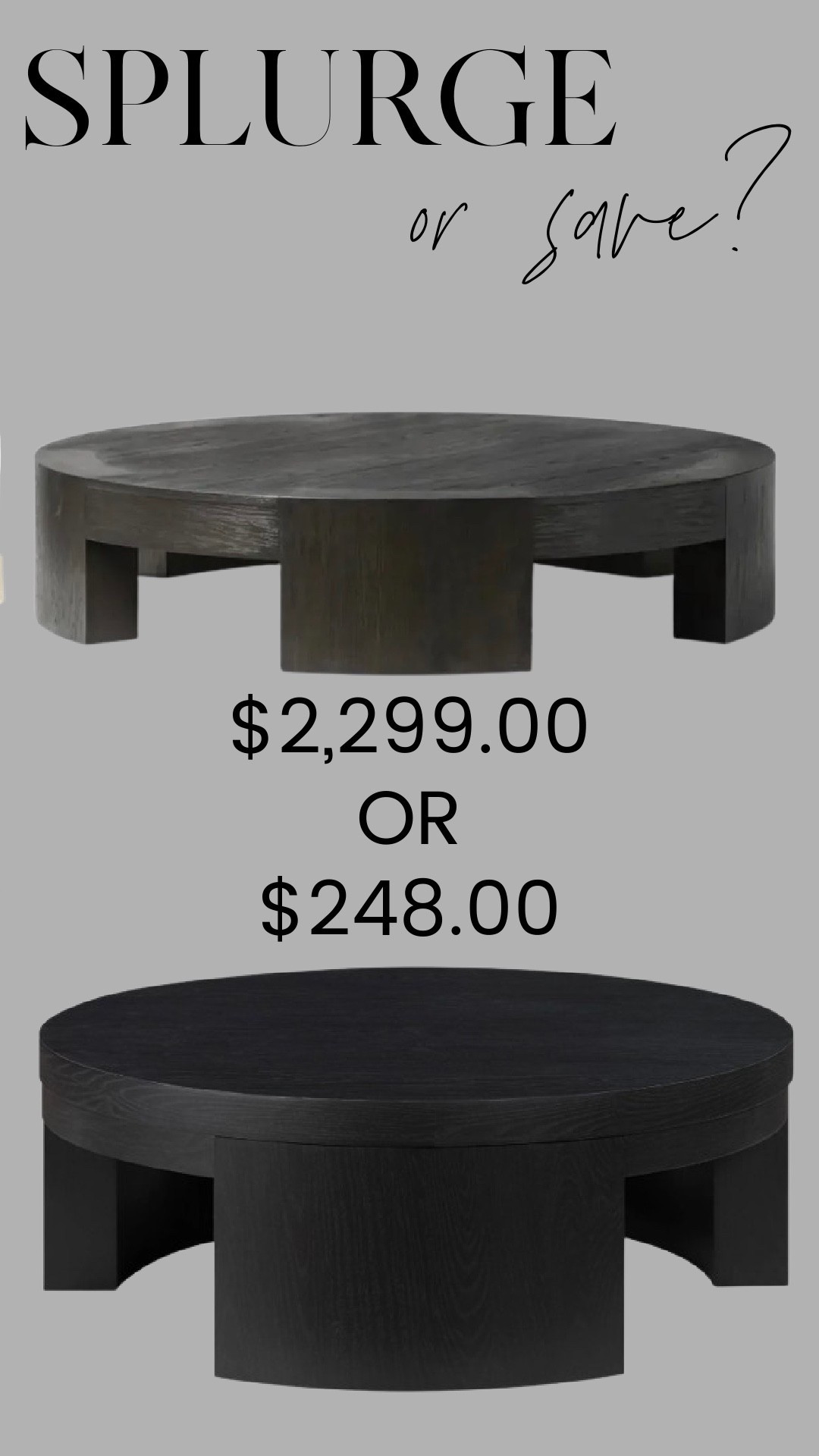 Splurge or save?
Same sculptural look, wildly different price points. One is a designer investment, the other gives you the same modern, grounded vibe for a fraction of the cost.

#LTKSaleAlert #LTKHome