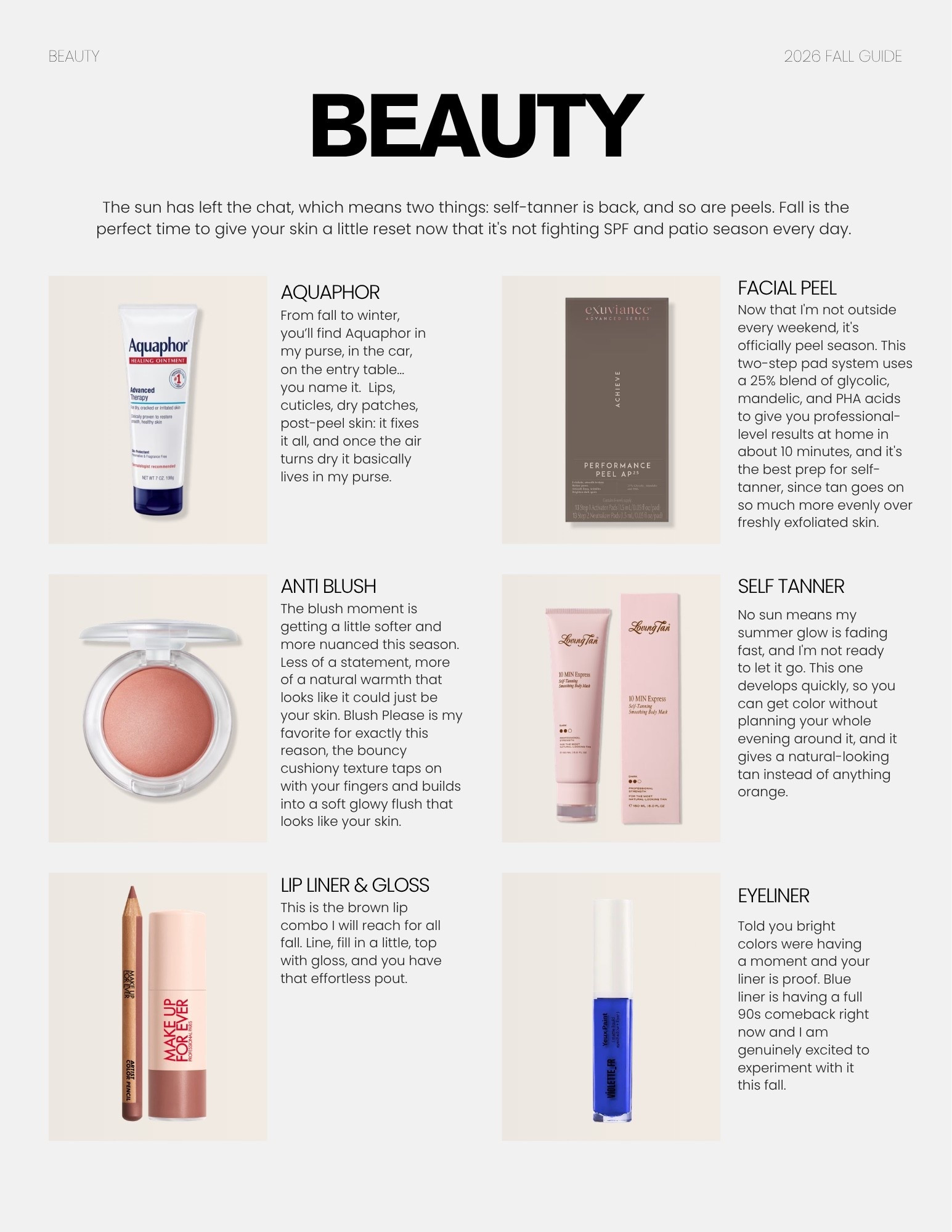 Makeup and skincare I’ll be using this fall

Makeup, skincare, chemical peel, blush, colorful makeup, hydrating, self tan, ulta

#LTKBeauty