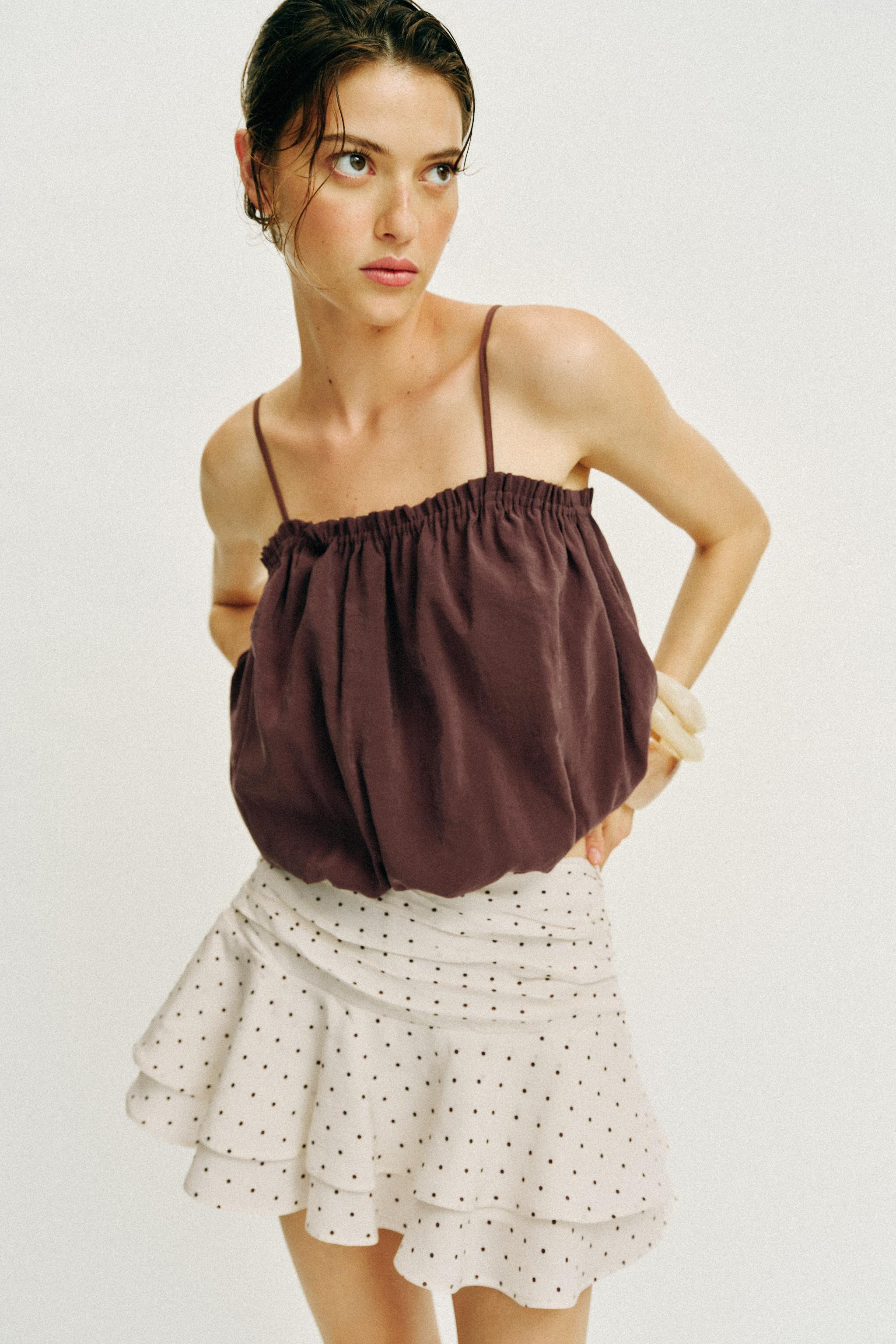 BALLOON STRAP TOP | Zara US