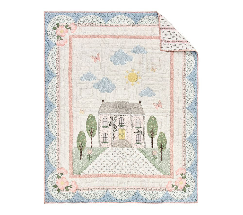 Wholecloth Printed Dollhouse Quilt , Full/queen , Multi | Pottery Barn Kids