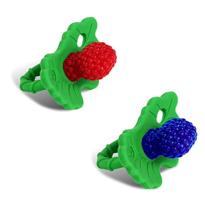 RaZbaby 2-Pack Silicone Berrybumps Baby Teething Toys - BPA Free, Hands Free Design, Teething Rel... | Amazon (US)