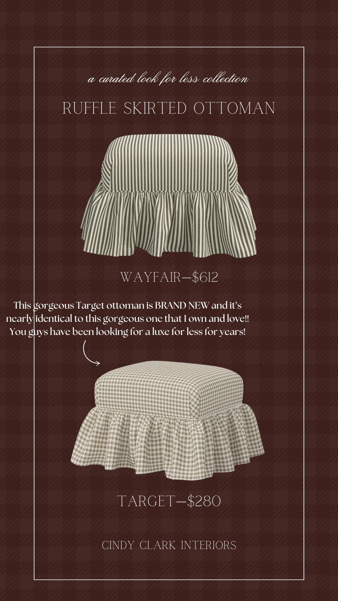 This gorgeous Target ottoman is BRAND NEW and it’s nearly identical to this gorgeous one that I own and love!! You guys have been looking for a luxe for less for years!

#LTKSaleAlert #LTKHome