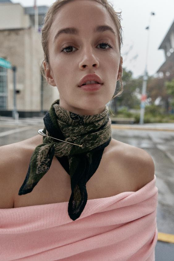 100% WOOL PRINTED BANDANA | Zara US