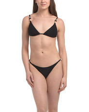 Beaded Ribbed Triangle String Two-piece Bikini | Women | Marshalls | Marshalls