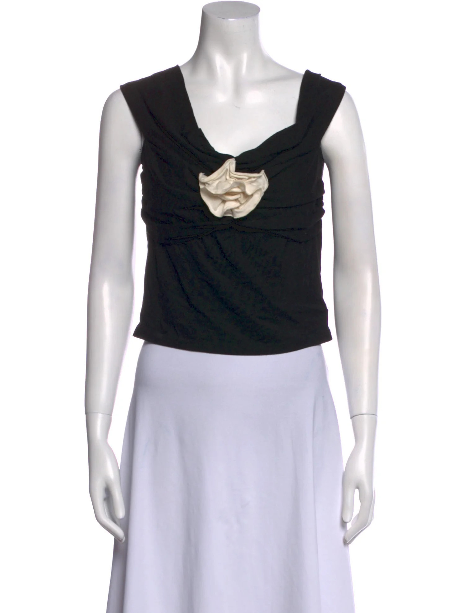 Cowl Neck Sleeveless Crop Top | The RealReal