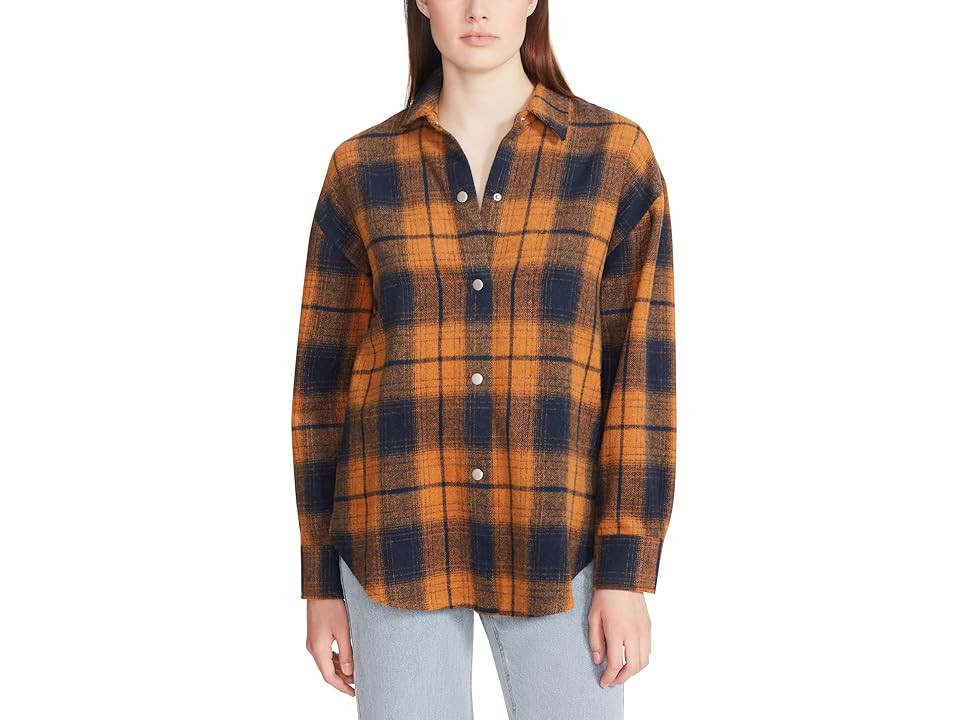 Steve Madden Sophia Shacket (Peacoat Navy) Women's Clothing | Zappos