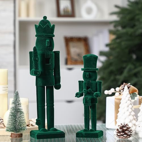 2 Pcs Christmas Nutcracker Ornaments Neutral Nutcracker Figures 10'' 15''Christmas Decor Ornament... | Amazon (US)