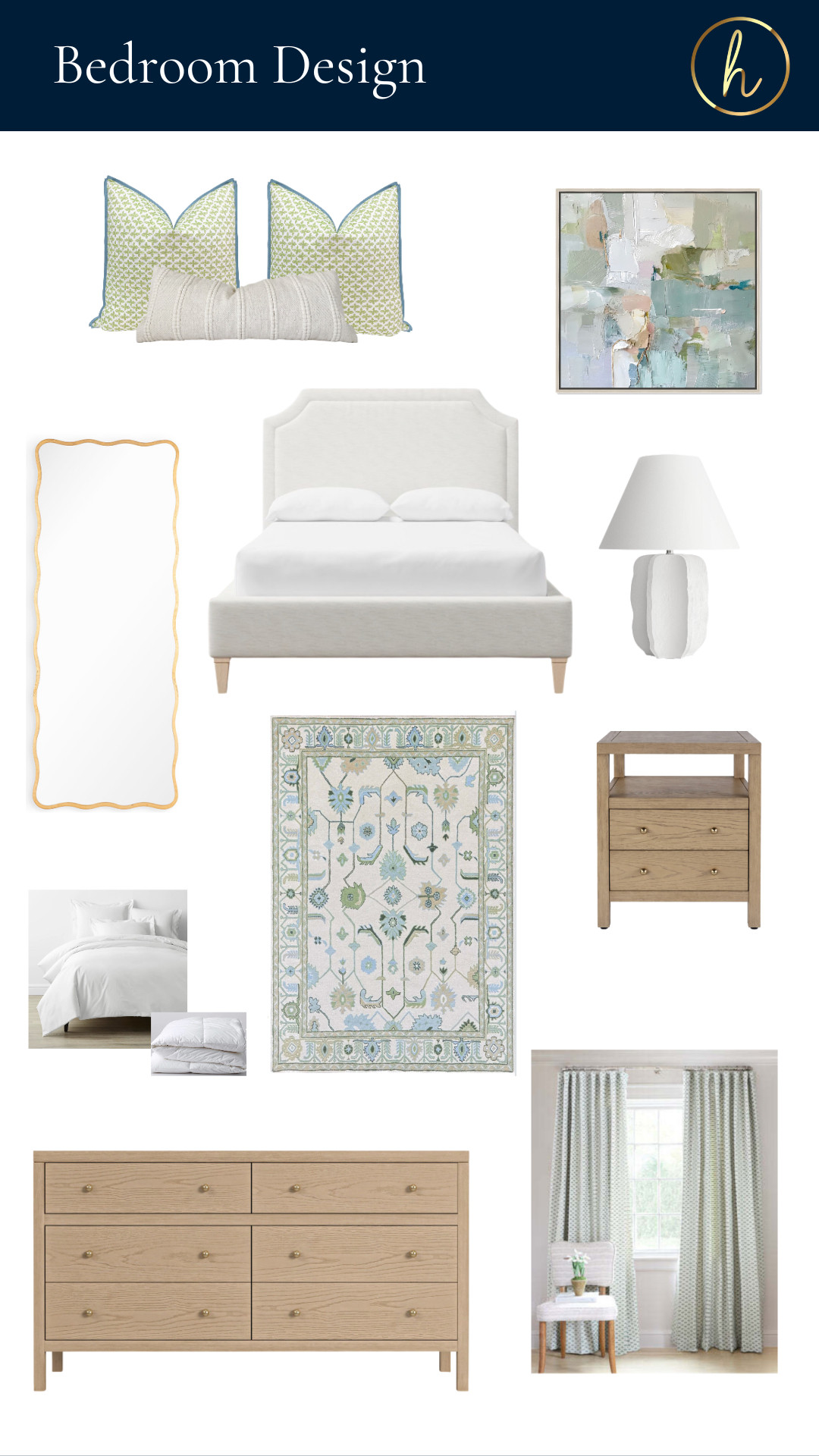Mixing blues + greens with subtle pattern for a bedroom that feels polished but fun🩵  From the statement pillows to the fun drapery, every detail adds personality without overwhelming the space.

#LTKHome #LTKStyle #LTKFinds 

 