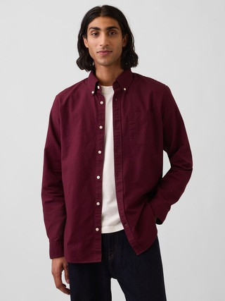 Plaid Oxford Button-Down Shirt | Gap (US)