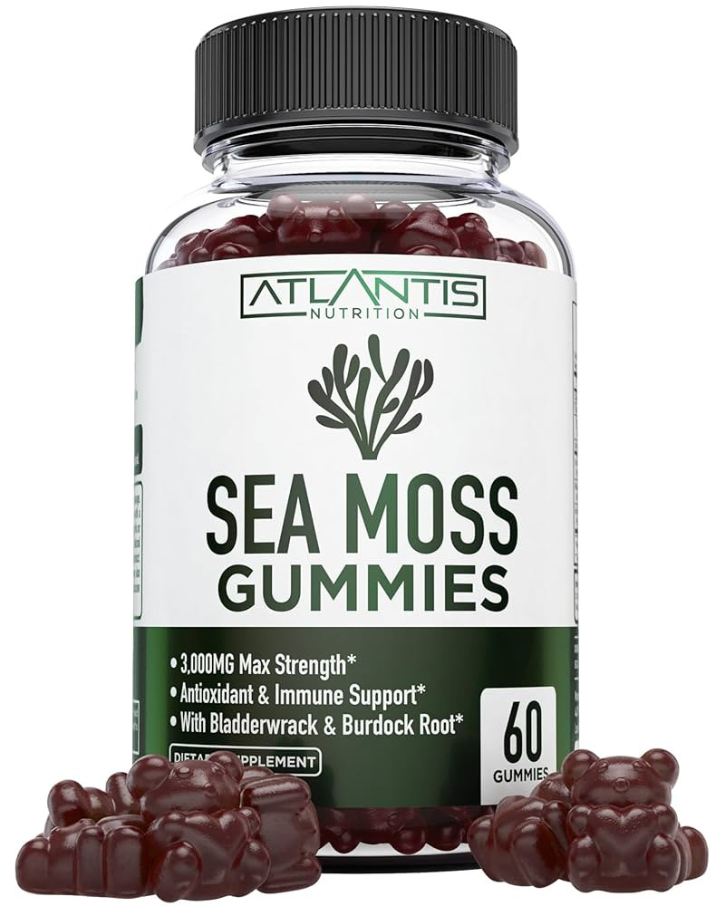 Irish Sea Moss Gummies - 3000MG - Formulated w/ Irish Sea Moss, Bladderwrack & Burdock Root, Cont... | Amazon (US)