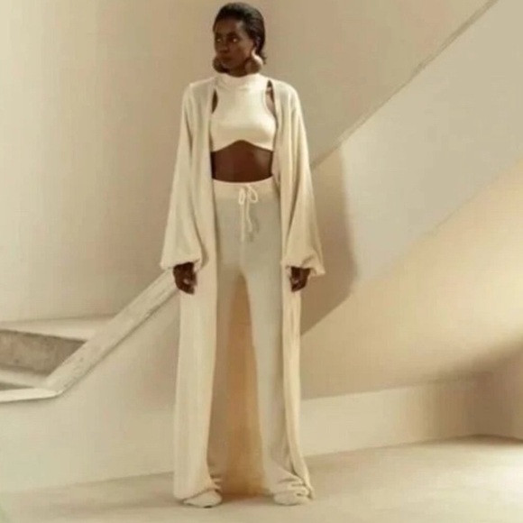 Andrea lyamah Resortwear Ally Knit Long Cardigan in Cream S/M | Poshmark