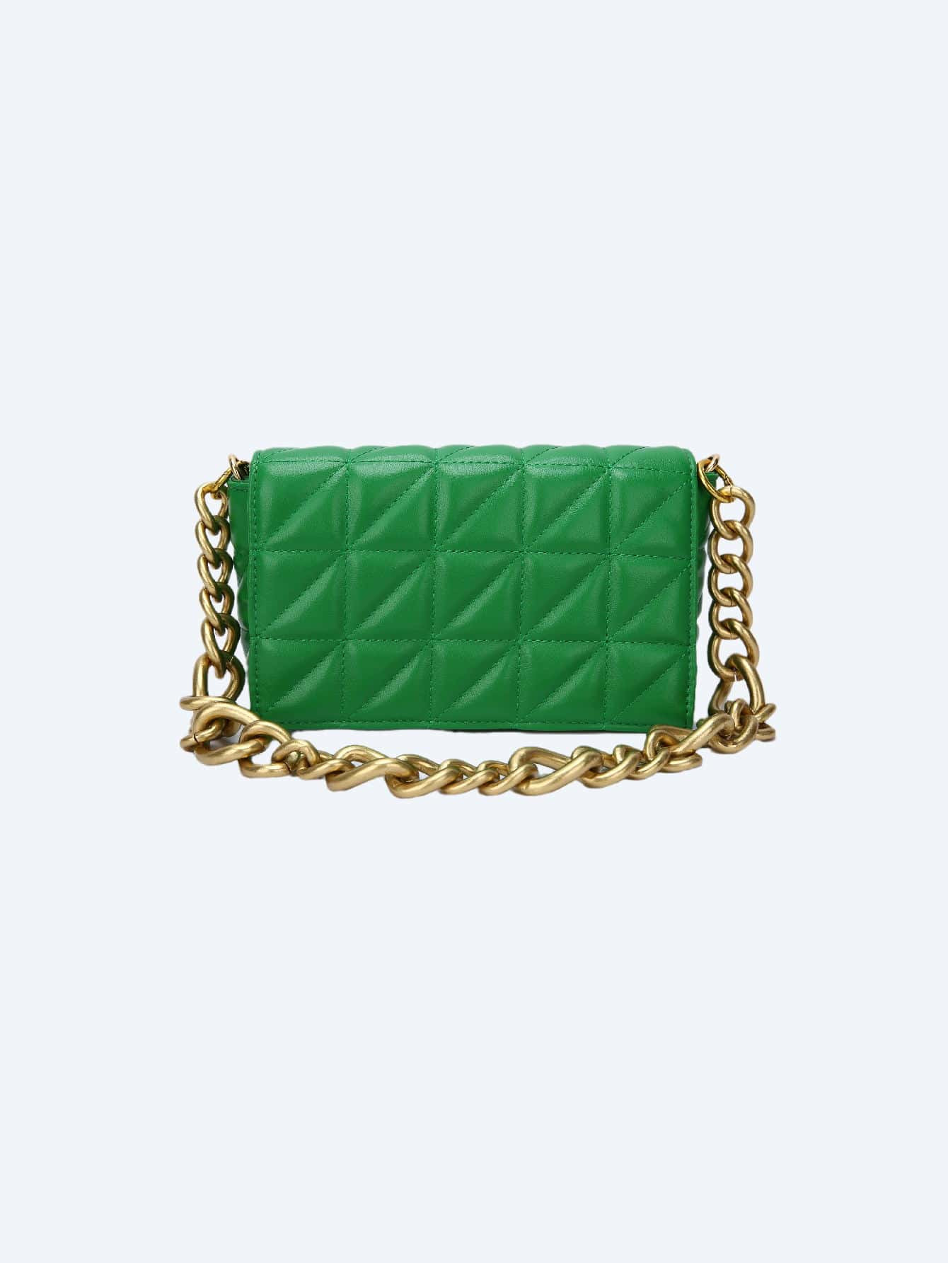 Geometric Quilted Flap Chain Square Bag | SHEIN