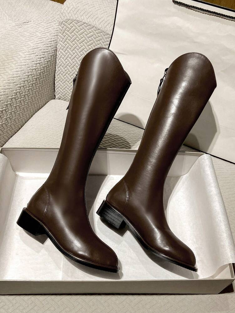 2025 High Quality Hot Selling Autumn New Thick Heel Tall Boots, Versatile Fashion Knee-High Boots... | SHEIN