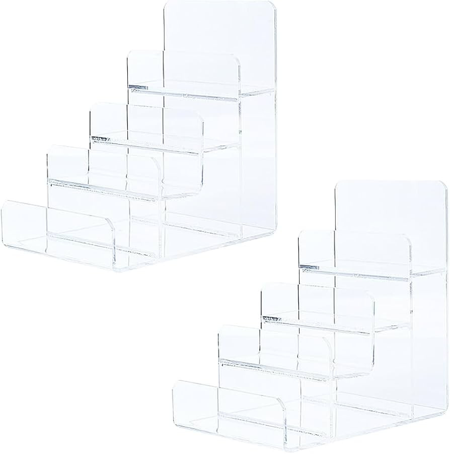 Acrylic Wallet Display Stand Purse Handbag Organizer, Clear Jewelry Riser Display Stand Purse Dis... | Amazon (US)