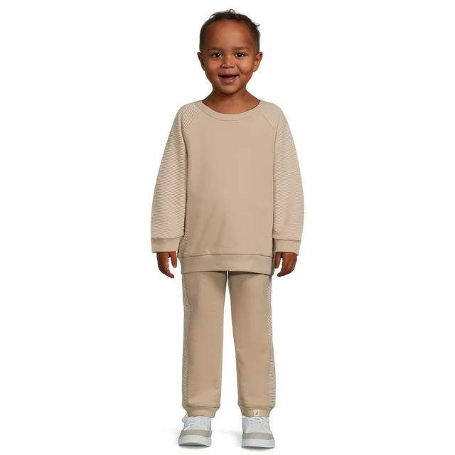 easy peasy Baby and Toddler Boy Sweatshirt and Jogger Pants Outfit Set, 2-Piece, Sizes 12M-5T | Walmart (US)