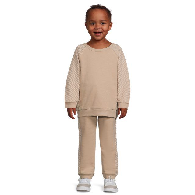 easy peasy Baby and Toddler Boy Sweatshirt and Jogger Pants Outfit Set, 2-Piece, Sizes 12M-5T | Walmart (US)