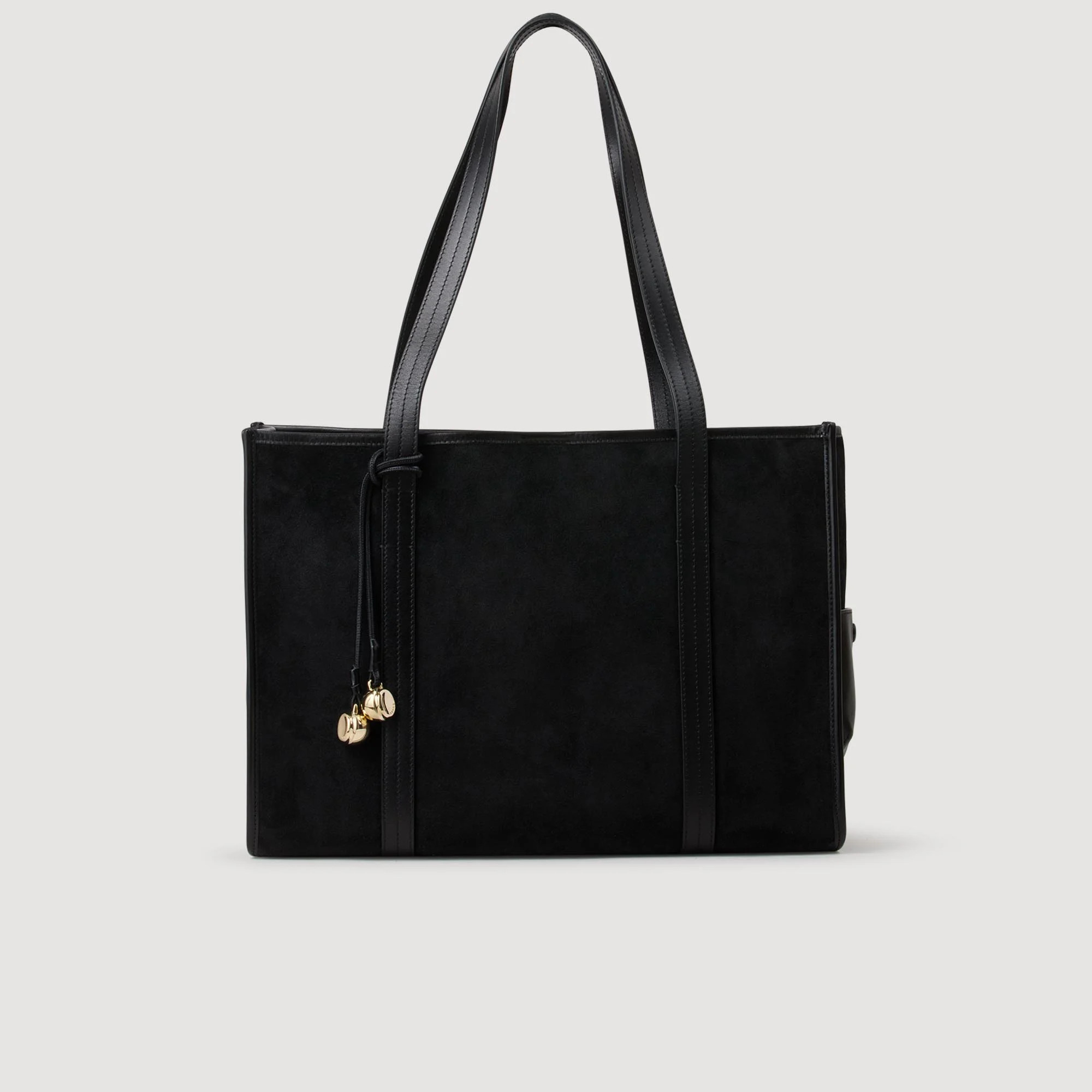 Soft suede shopping bag | Sandro US | Sandro-Paris US
