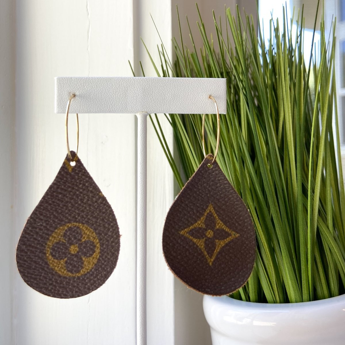 Teardrop Earrings in LV Monogram | Sparkl