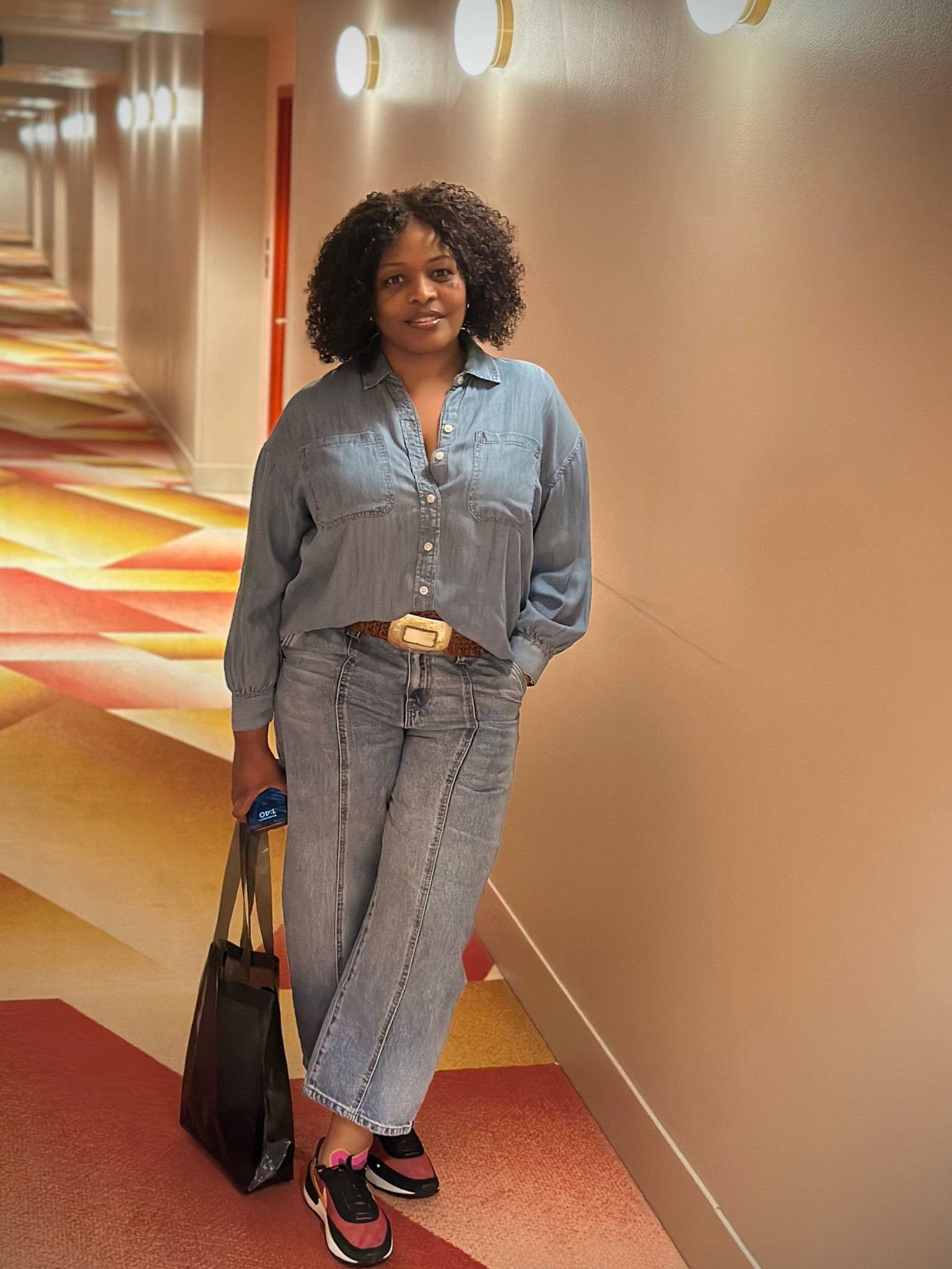 When your denim outfit is denim-ing! My Belt is from a boutique in Ibiza and my bag is a vintage gift with purchase from Burberry. 

#LTKPlusSize #LTKOver40 #LTKTravel