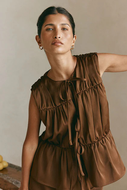 Juliette Top - Chocolate | Sabo Skirt US