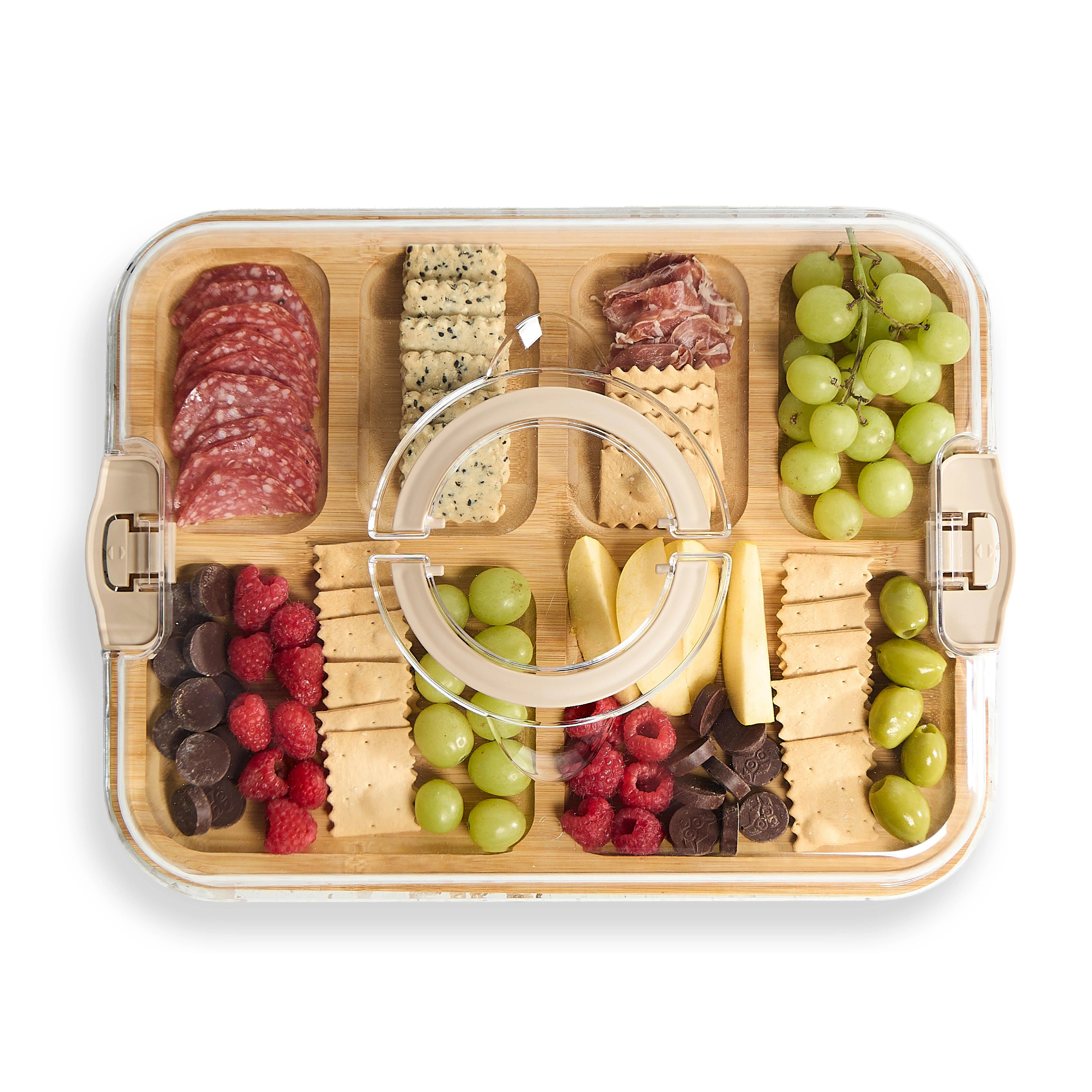 Cook With Color Rectangular Bamboo Cutting Board with Locking Lid, Dual-Function Charcuterie & Se... | Walmart (US)