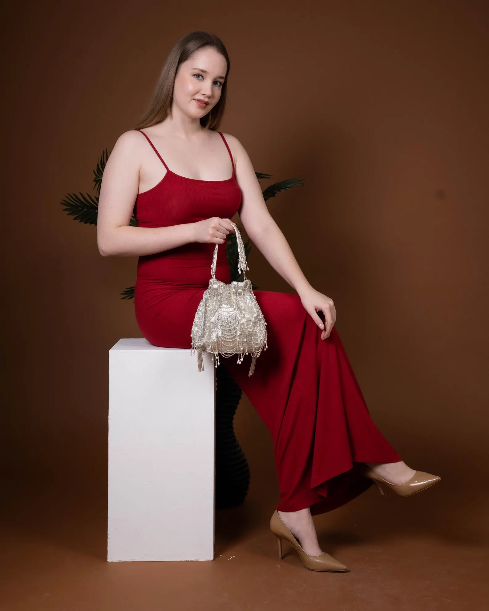 Beaded Tassel Potli Bag: Handmade Bridal Purse, Silver Evening Clutch - Etsy | Etsy (US)