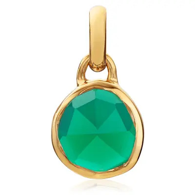 Monica Vinader Siren Bezel Pendant Charm in Gold/Green Onyx at Nordstrom | Nordstrom
