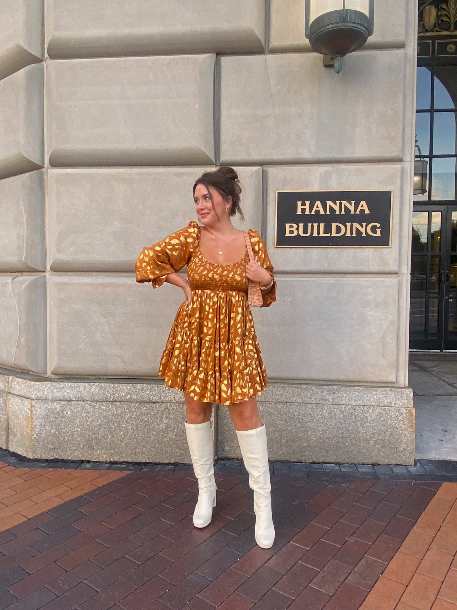 Cream knee high boots from JustFab
Dress from vici! Perfect for fall if you have a special event 