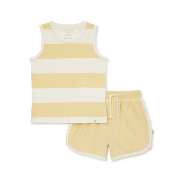 easy-peasy Baby and Toddler Boy Terry Cloth Tank Top and Shorts Outfit Set, 2-Piece, Sizes 12M-5T | Walmart (US)