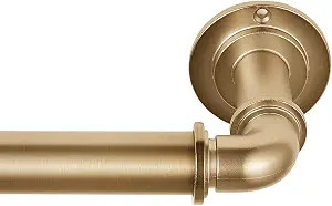 MODE Industrial Room Darkening Collection 1 1/8" Diameter Industrial Curtain Rod Set with Steel W... | Amazon (US)