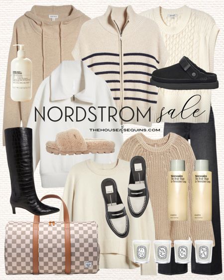 Shop these Nordstrom Anniversary Sale favorites! Cashmere sweater, Madewell sweater vest, Free People sweater, sleeveless cardigan, Dolce Vita Loafers mules, Ugg slippers, , Knee High boots, Diptyque candles, Louis Vuitton Duffle inspired weekender, Paige wide leg jeans and more! 

#LTKxNSale #LTKSaleAlert #LTKSummerSales