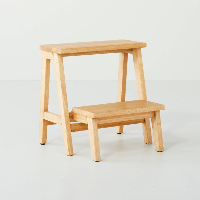 Wood Kitchen Step Stool Natural - Hearth & Hand™ with Magnolia | Target