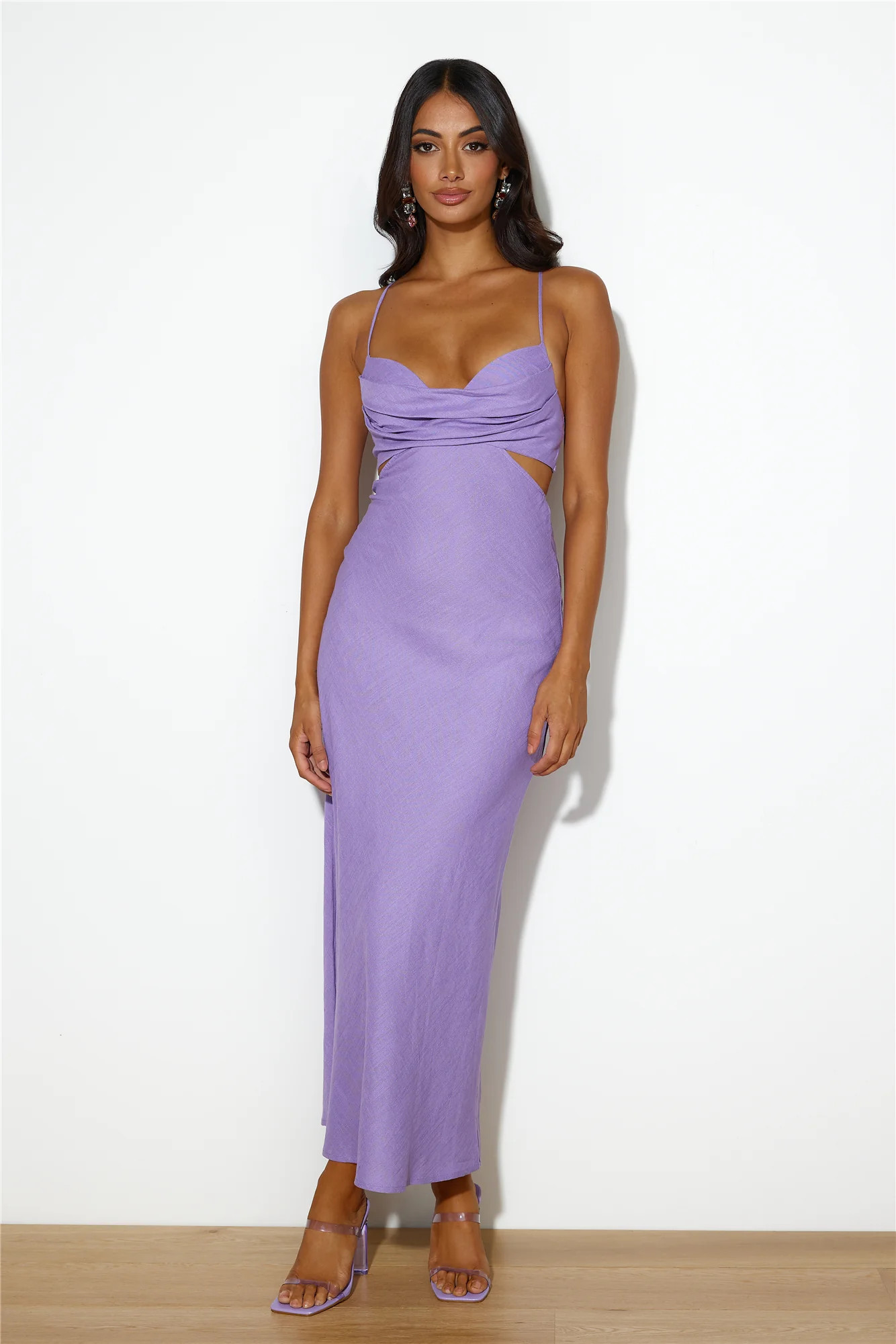 Fancy Brunch Date Maxi Dress Purple | Hello Molly (AU)