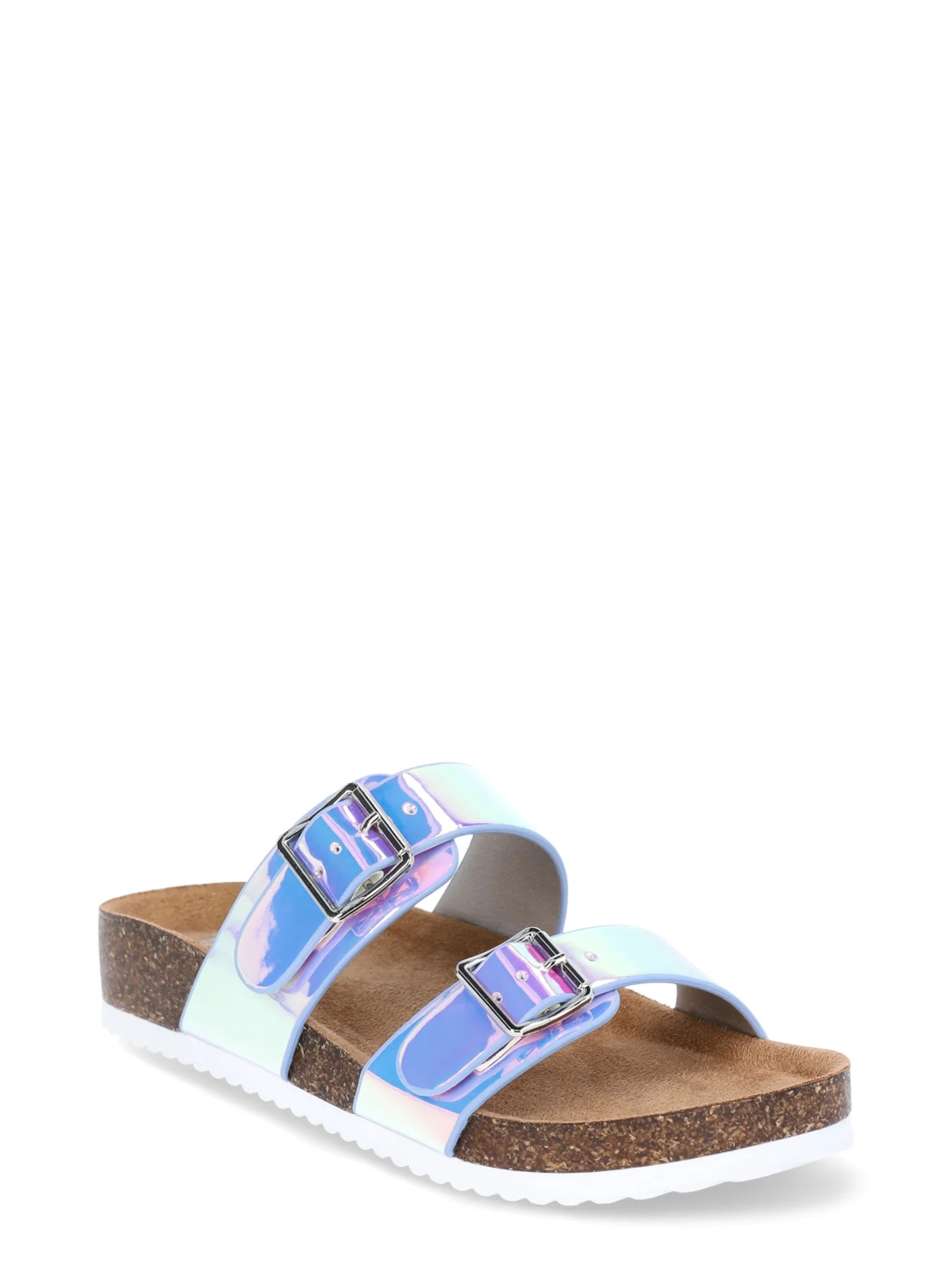 Wonder Nation Little & Big Girl 2 Buckle Sandal | Walmart (US)