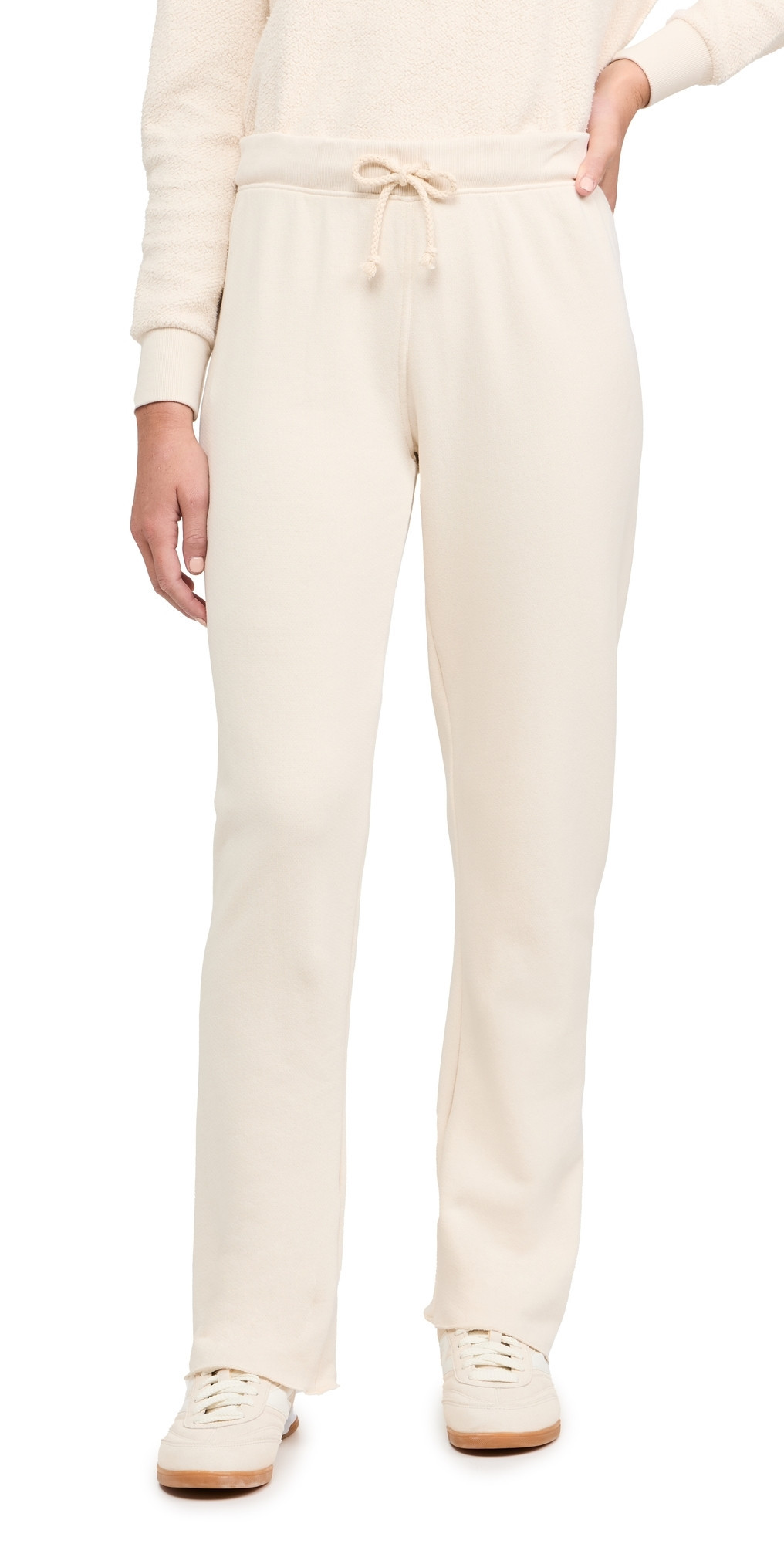 perfectwhitetee Fleece Straight Leg Sweatpants Sugar XL | Shopbop