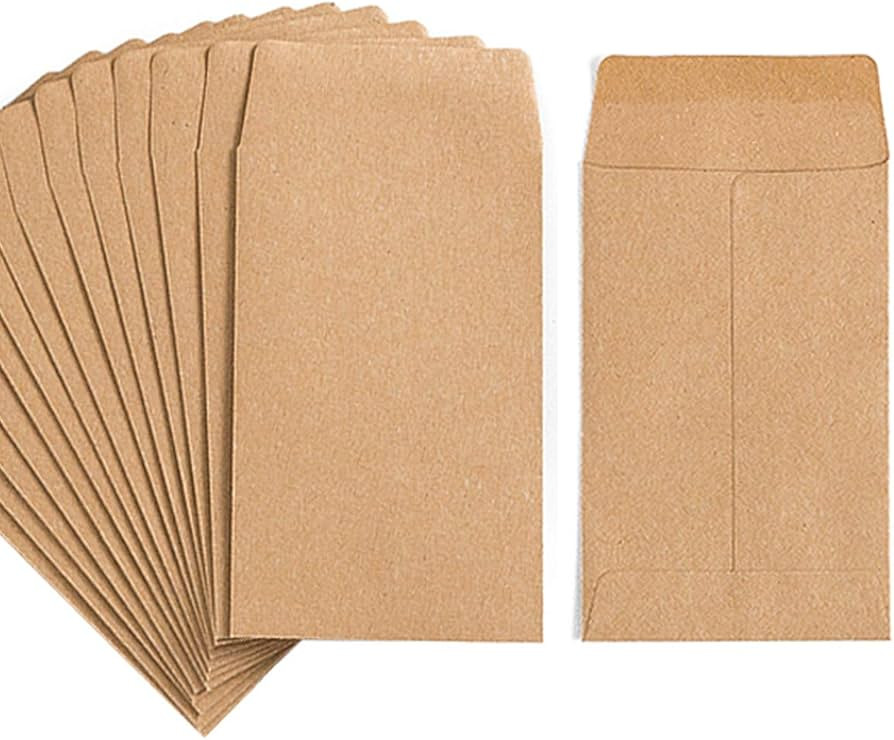 100 Pack Small Coin Envelopes Self-Adhesive Kraft Paper Seed Envelopes Mini Parts Small Items Sta... | Amazon (US)