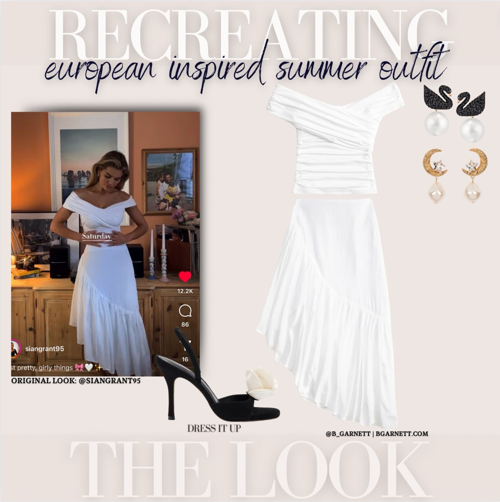 Recreating to look: absolutely love this white set 

Summer outfit | summer dress ,| off the shoulder | European summer outfit | Italy outfit 

#LTKShoeCrush #LTKStyleTip #LTKFindsUnder100