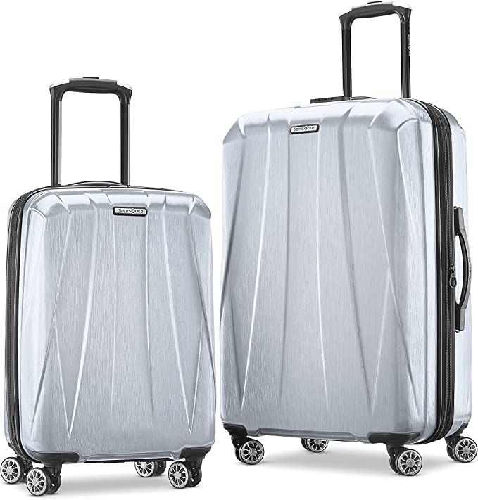 Samsonite Centric 2 Hardside Expandable Luggage with Spinner Wheels, Silver, 2-Piece Set (20/24) | Amazon (US)