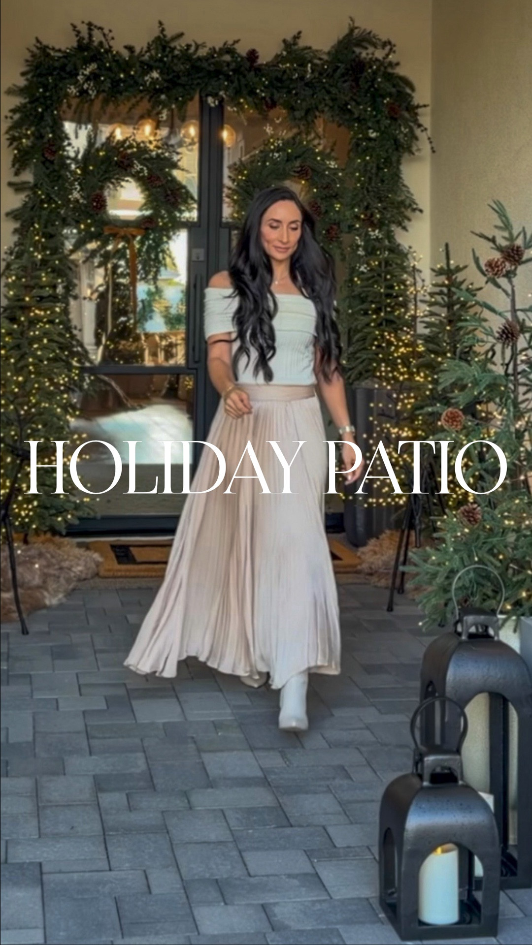 Our front patio has never looked more magical for the holidays. Partnering with @PotteryBarn this season helped bring my dream winter moment to life—twinkle trees glowing each night, oversized bronze reindeer that feel like art pieces on their own, and lit pine trees with built-in timers (a lifesaver during the busy season)!
 
I finished everything with Avant-Garde wreaths and garland for that warm, welcoming glow. Every guest who walks up to our door comments on how inviting it feels… classic & timeless. #mypotterybarn 

 holiday front patio decor, Pottery Barn holiday, Pottery Barn outdoor decor, twinkle trees, oversized bronze reindeer, sculpted reindeer decor, lit pine trees with timers, Avant-Garde wreath, Avant-Garde garland, holiday porch inspiration, modern organic holiday decor, elevated Christmas porch, welcoming holiday entryway, winter patio styling, outdoor Christmas decorations, festive porch ideas, elegant holiday decor, Pottery Barn twinkle trees, Pottery Barn wreaths and garland, Christmas front porch decor, holiday home inspiration

#LTKSeasonal #LTKHome #LTKHoliday