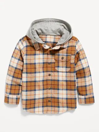 Hooded Plaid Flannel Shirt for Toddler Boys | Old Navy (US)