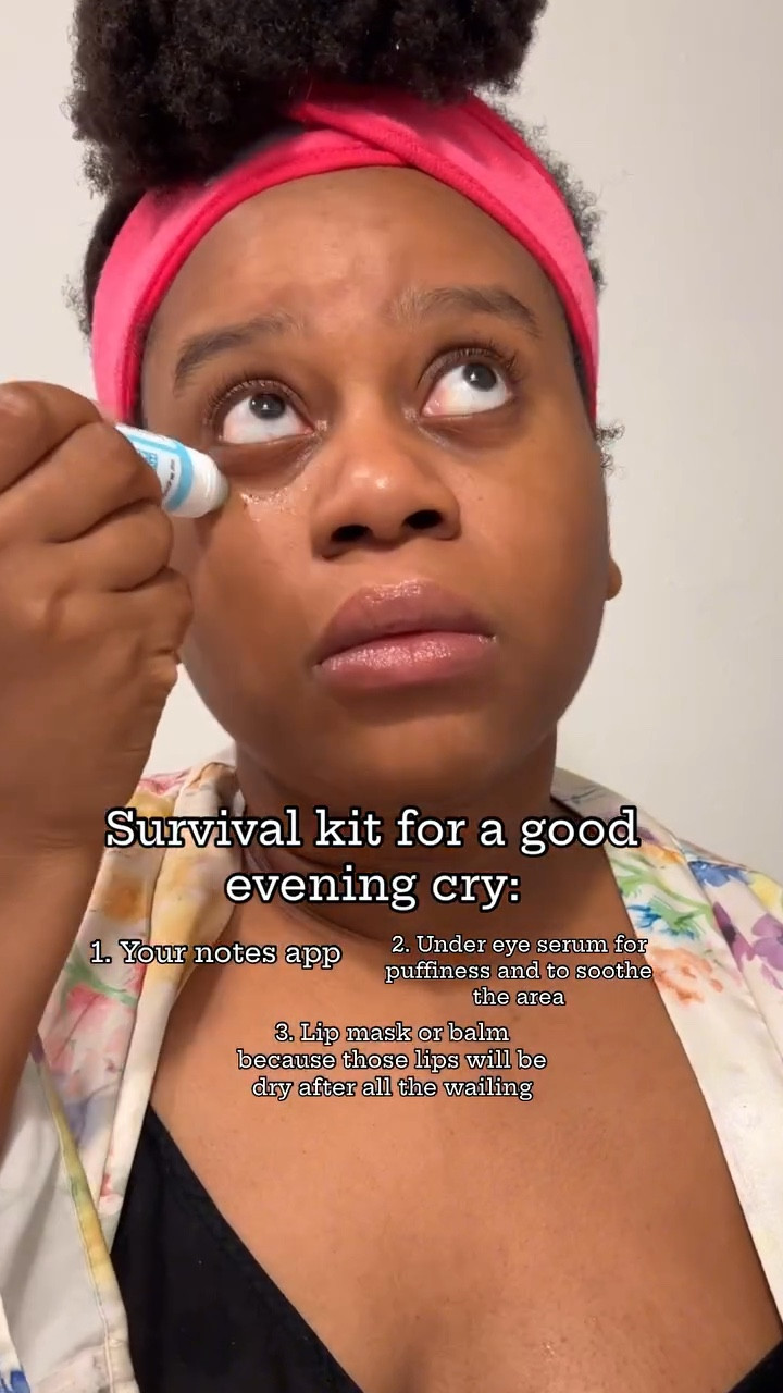 Did I cry before this video? 
We’ll never knoooow 🫣

Products: 

1. Vanilla mint lip sleeping mask

2. My. Ingredients Hydrating Under Eye Serum Hyaluronic Acid Jade Stone Roller

@mymasquebar press samples

#masquebar #jadeeyeroller #lipsleepingmask #koreanskincare #forgiggles