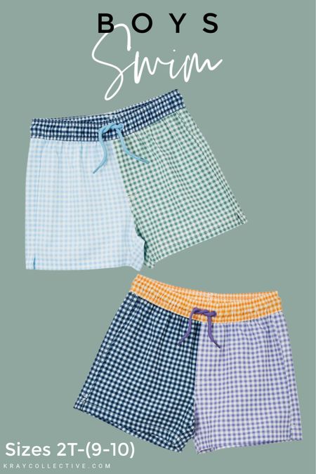 Hello color blocked gingham board shorts.  These boys swim trunks will have everyone looking on spring break.

Boys outfits | boys swim trunks | boys swim | boys board Shorts | toddler swim | toddler swim trunks | toddler style

#swimtrunks #boardshorts #boysoutfits #toddlerboysoutfits #springoutfits 

#LTKkids #LTKSeasonal #LTKswim