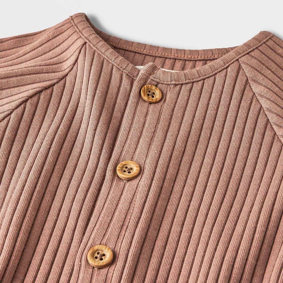 Grayson Collective Baby Ribbed Long Sleeve Jumpsuit - Brown | Target