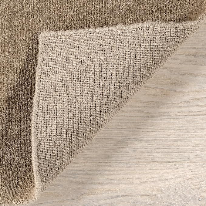 Rugs USA Arrel Speckled Wool-Blend Area Rug - 9x12 Area Rug Modern Fawn for Living Room Bedroom D... | Amazon (US)