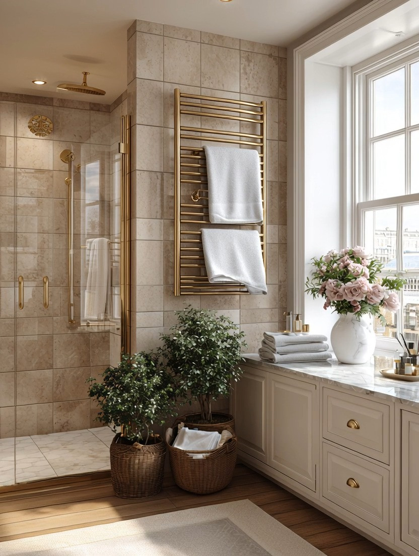One bathroom detail that deserves to go oversized: the towel rack.

A beautiful multi-bar towel rack is one of those rare upgrades that makes a bathroom more practical and more elegant at the same time. Instead of a small single bar, go taller and give yourself plenty of space for multiple towels while creating a strong architectural detail on the wall.

And we especially love it in brushed gold. Against stone, marble, ivory or warm neutral tile, the gold adds just enough warmth and timeless elegance without overwhelming the room.

Bathrooms don’t always need a renovation. Sometimes one beautifully chosen piece of hardware can change the entire look.

We’ve collected multiple sizes and styles in our edit—choose the one that works with your space.

#BathroomDecor #BrushedGold #BathroomIdeas #ElegantAndDriven 

 #LTKHome