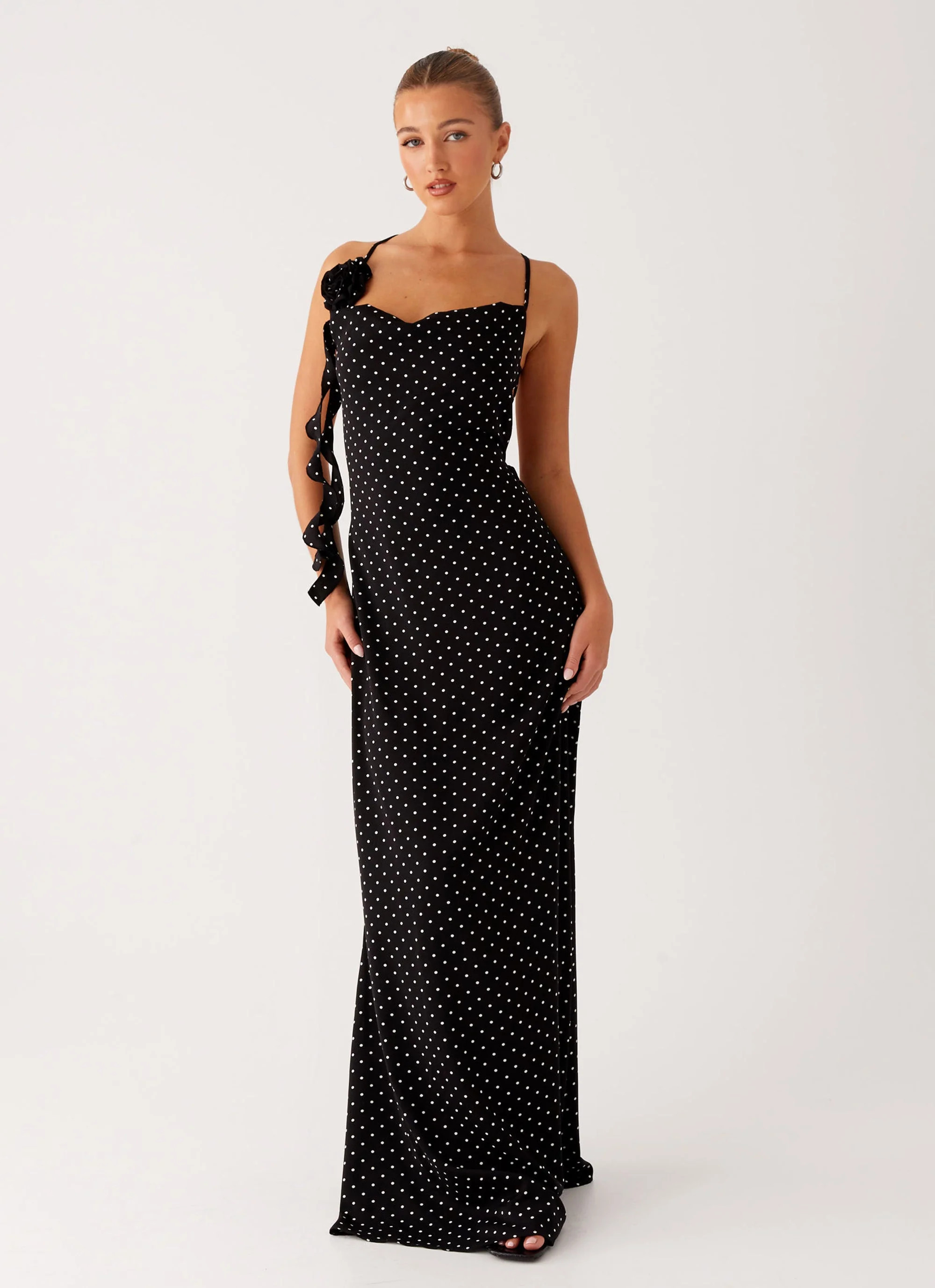 Purely Maxi Dress - Black Polka Dot | Peppermayo (Global)