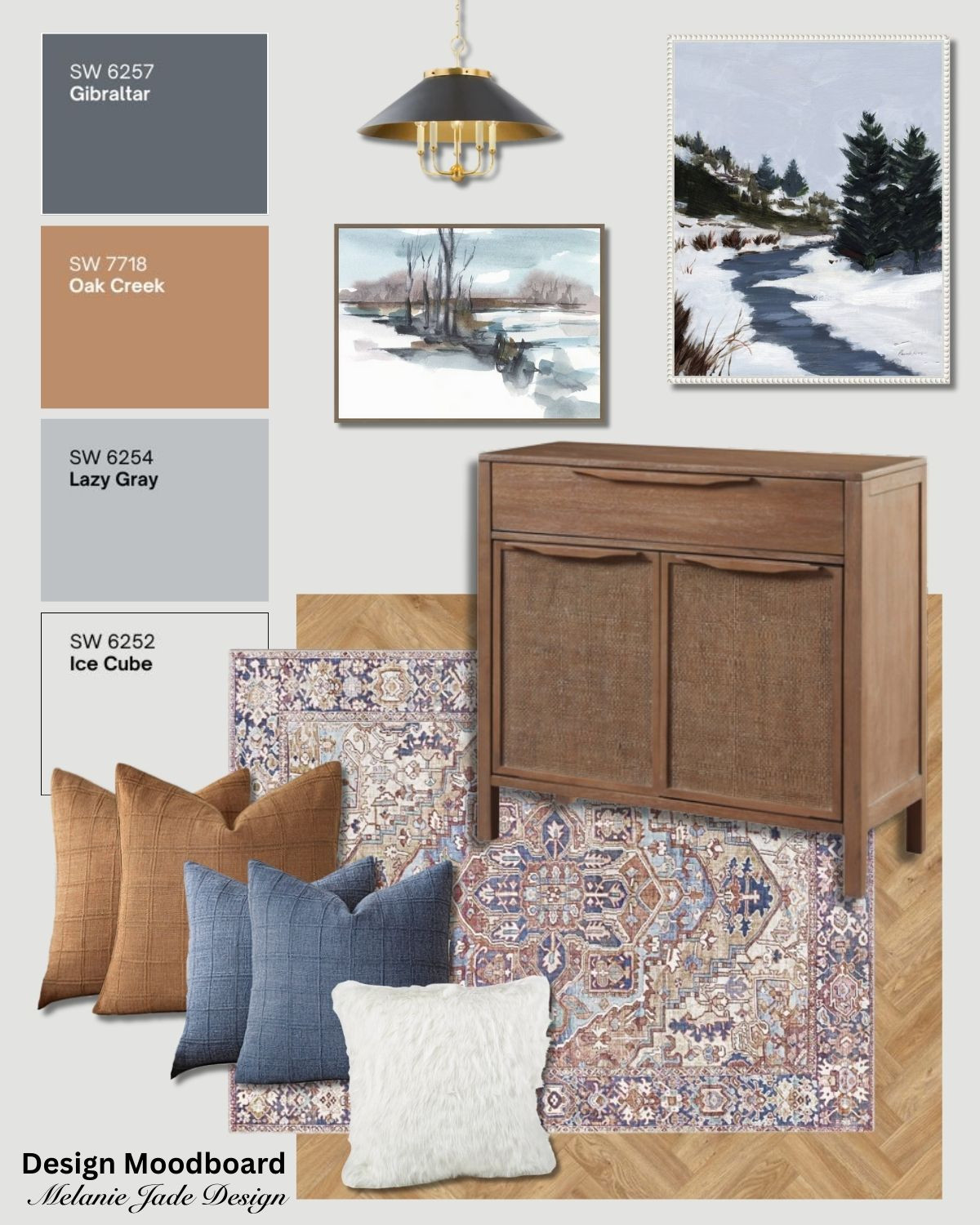 Pairing orange with blue for a different type of palette. Picking out the colors from the rug, this reminds me of a cozy log cabin, snuggling up for winter!  

 #LTKwinter #LTKhome #LTKstyletip