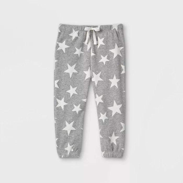 Grayson Mini Toddler Girls&#39; Star Fleece Jogger Pants - Gray 4T | Target